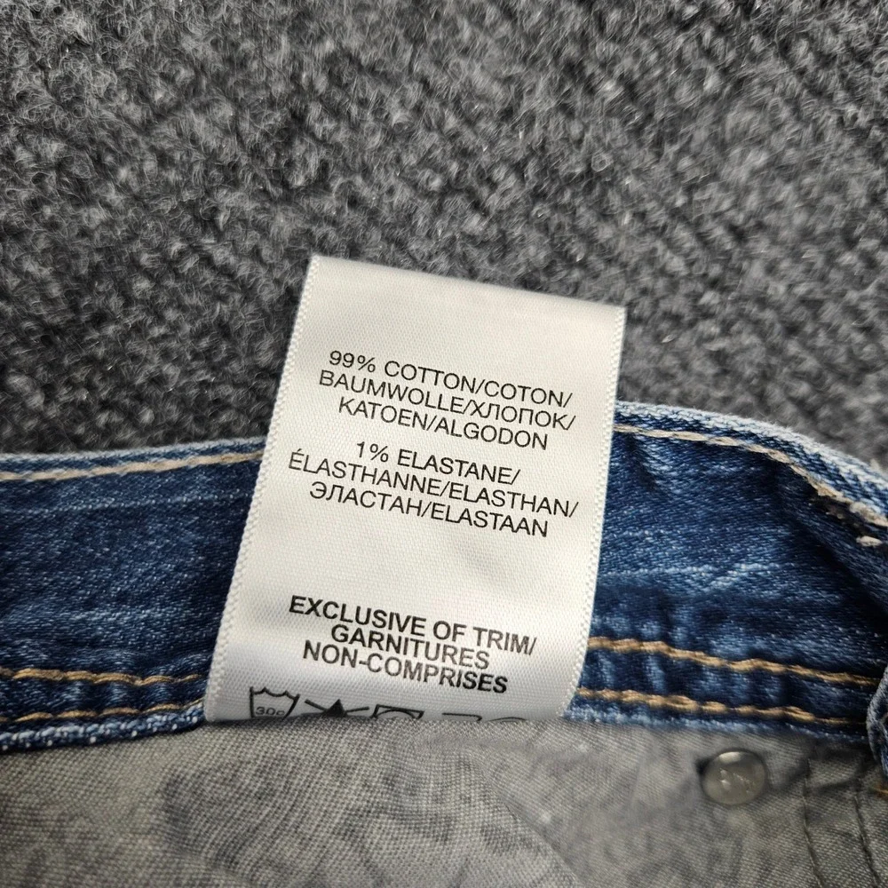 Silver Zac Relaxed Fit Straight Jeans Men's 31x32 EMC Denim Flap Pocket Med Wash